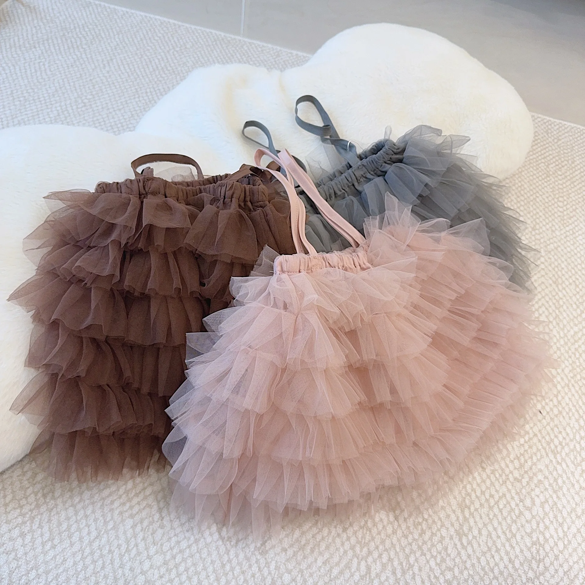 2026 Fall Winter 0 To 5 Years Stylish Toddler Girls Baby Stylish Trendy Mesh Puffy Skirt Camisole Tutu Skirt