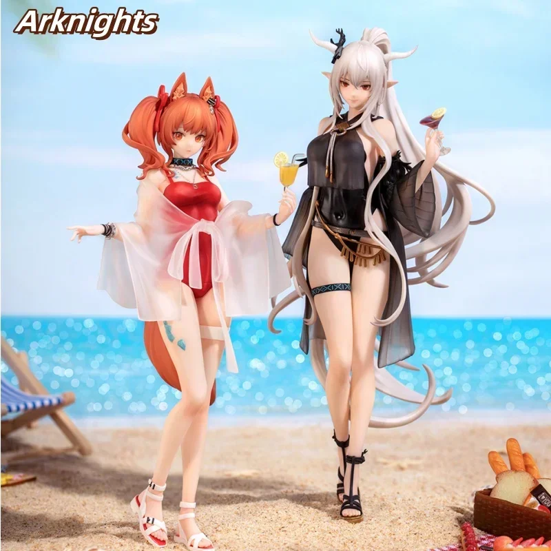 Genuine Arkights Game Characters Shining And Angelina Summer Swimsuit Figurine Toy Female Model Collectible Ornament Toy