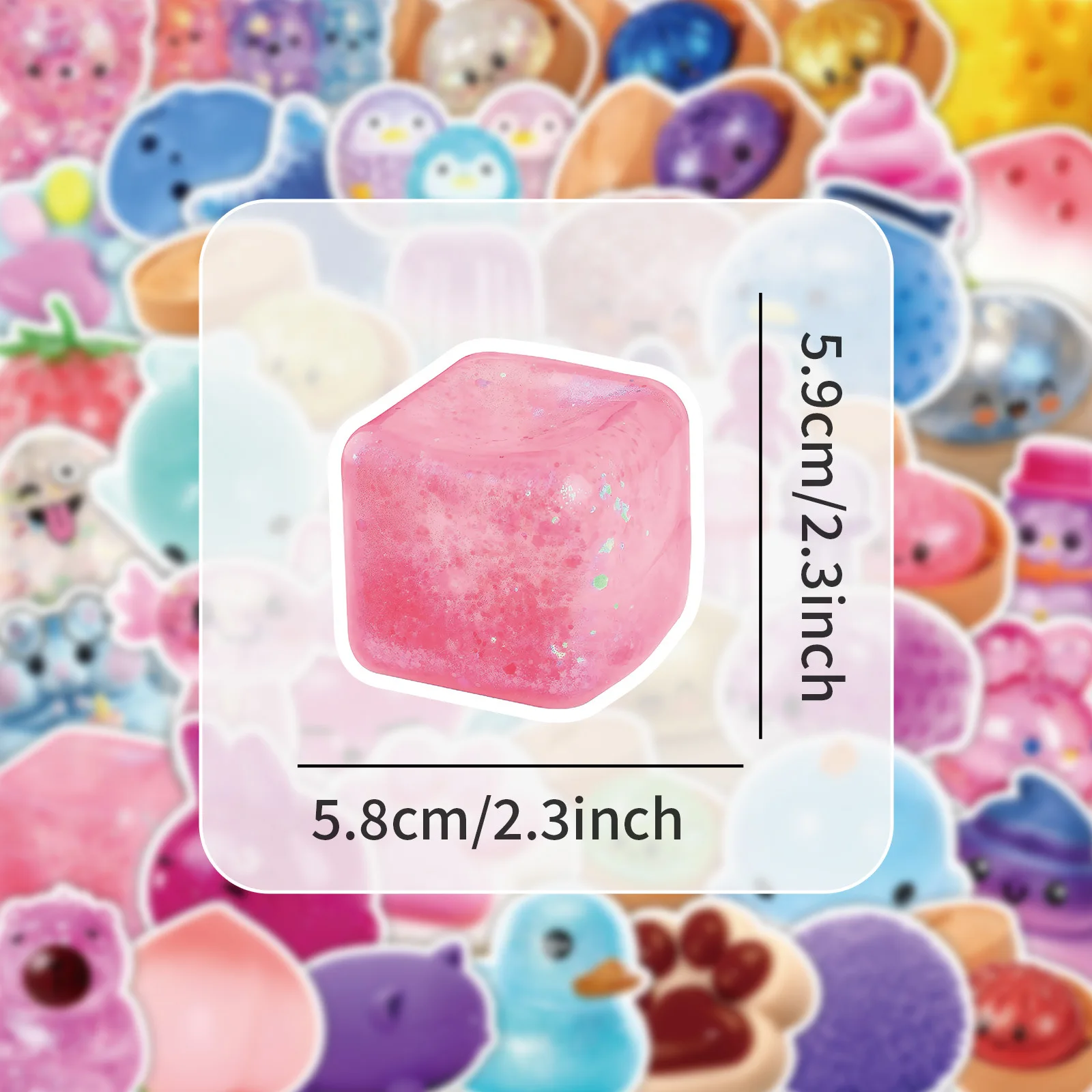 50PCS Squishy Toy Graffiti Stickers Cute Creative Cartoon Decal DIY Luggage Phone Guitar Scrapbook Waterproof Sticker Kid Toys