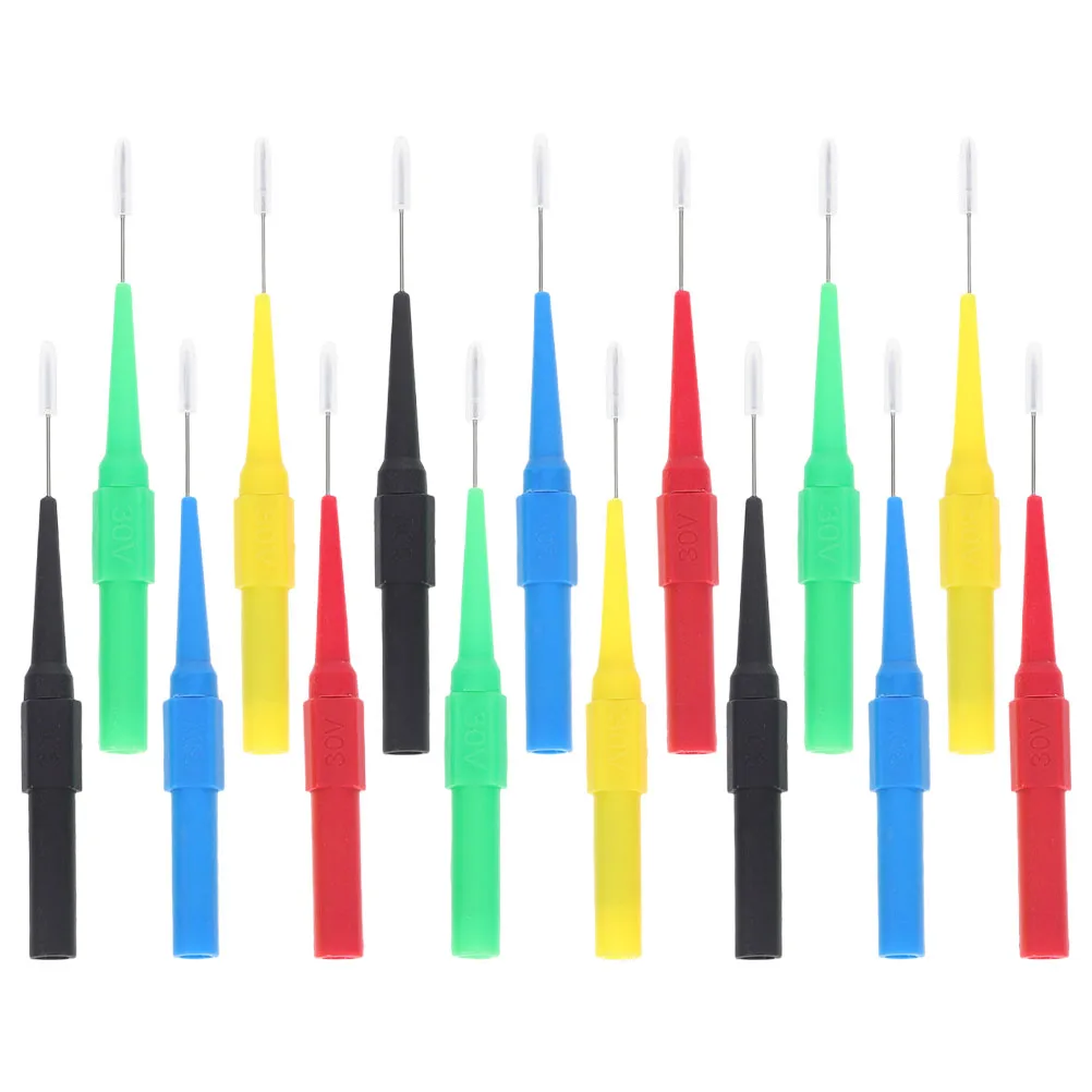 

15 шт. изолированные защитные мультиметры 0,7 мм, прокол проволоки, задний зонд для авторемонта, тестирование цепей, тестер напряжения автомобиля