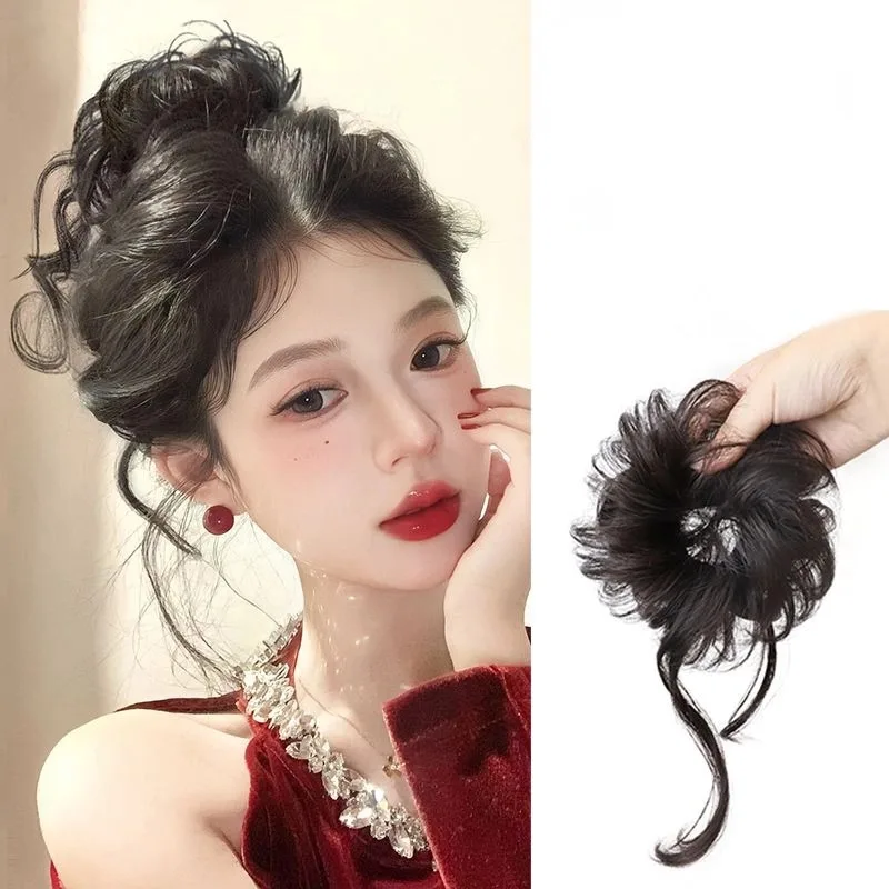 Peluca de mujer, gaviota rizada, peluca de donut, venta de liquidación, peluca de fibra sintética