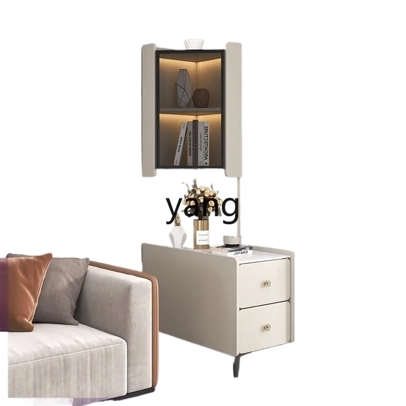 

YJQ dining table light luxury rock slab sofa side side cabinet small apartment corner storage corner cabinet