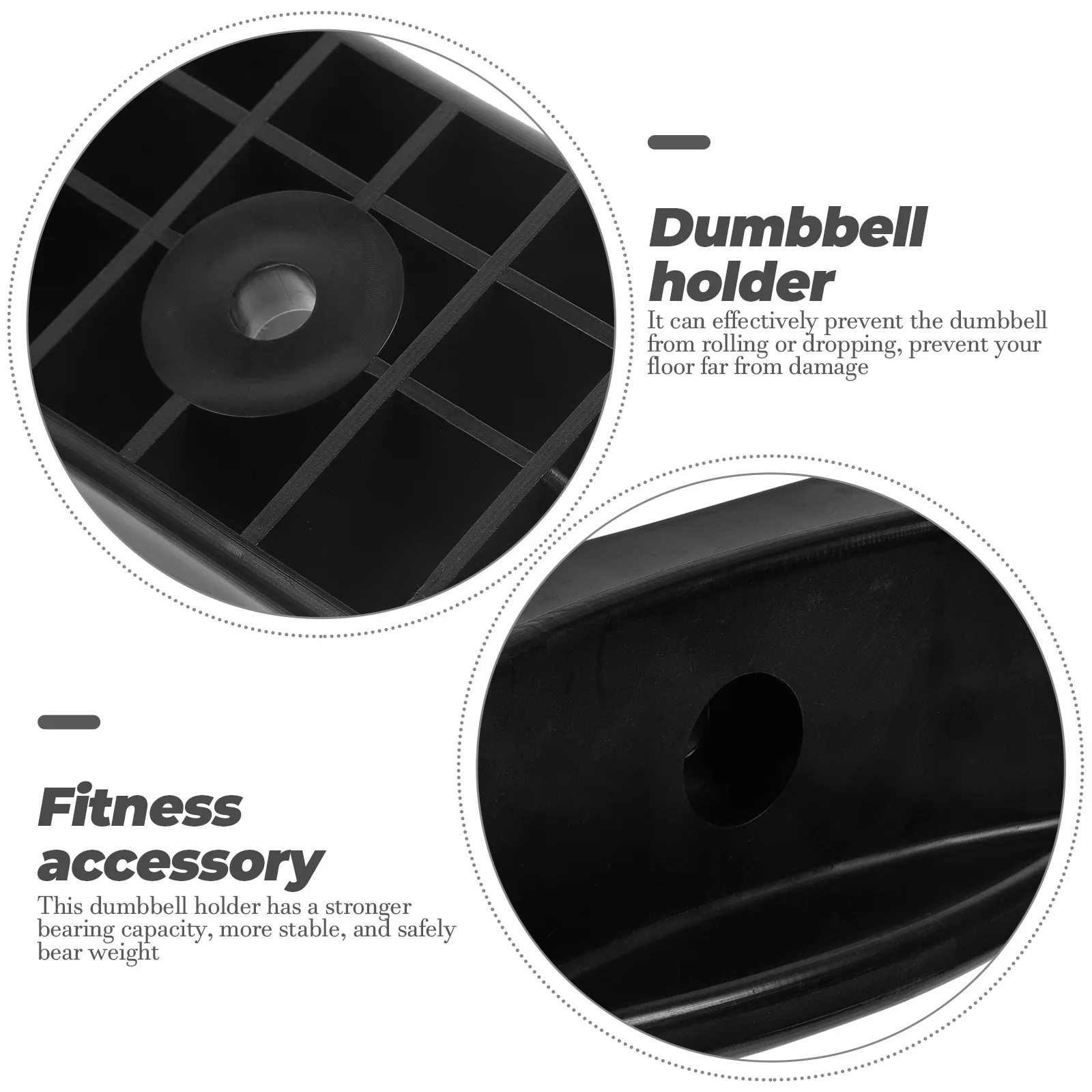 

4Pcs Dumbbell Bracket Wear-Resistant Sturdy Indoor Fitness Accessory Compact Dumbbell Storage Rack Gym Workout Stand