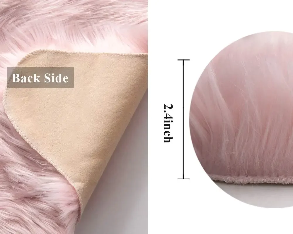 Luxury Faux Sheepskin Carpet Living Room Soft Fluffy Plush Rug Kids Bedroom Bedside Carpet Artificial Fur Area Rug Wool Carpets 4