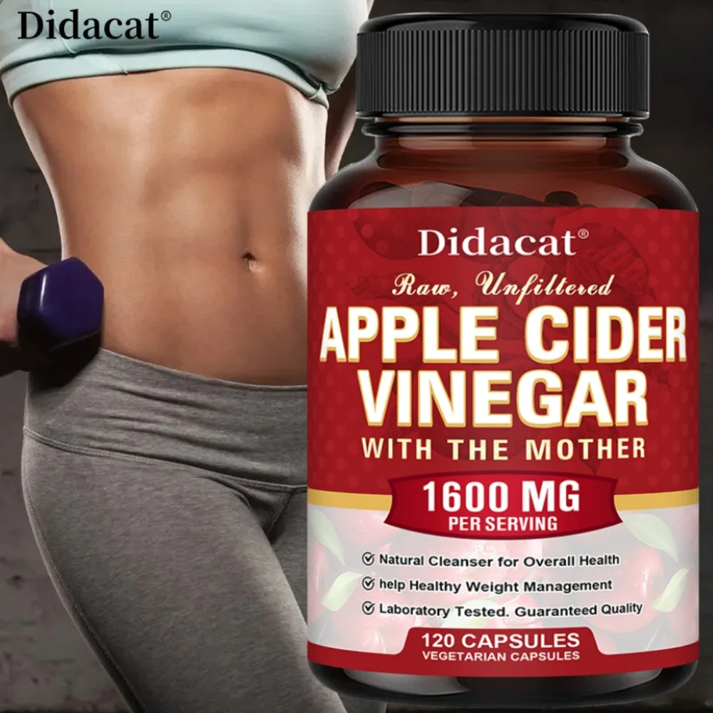Apple Cider Vinegar Capsules Detoxify, Relieve Bloating and Constipation, Help Weight Management, Promote Digestive Health