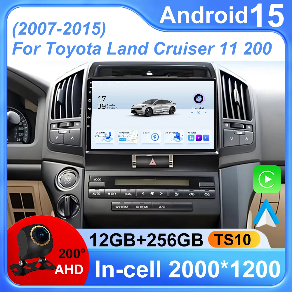

2K Incell Screen Android 15 For Toyota Land Cruiser 11 200 2007-2015 Stereo Multimedia Player GPS Navigation Carplay No 2din DVD