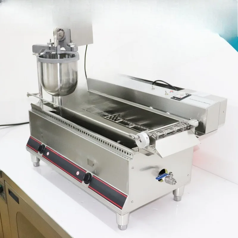 Electrical integrated commercial bread donut automatic frying machine gas electric heating dual-purpose Donaz machine