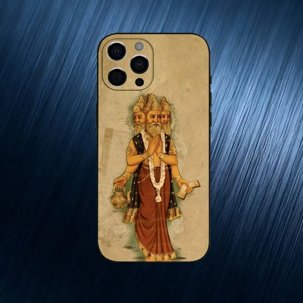 حافظة هاتف براهمان لهاتف آيفون 17,16,15,14,13,12,11 بلس، برو ماكس، غطاء سيليكون ناعم