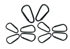 10 stuks zwart aluminium karabijnhaak D-ring sleutelhanger clip camping sleutelhanger karabijnhaak outdoor reisset kampeeruitrusting