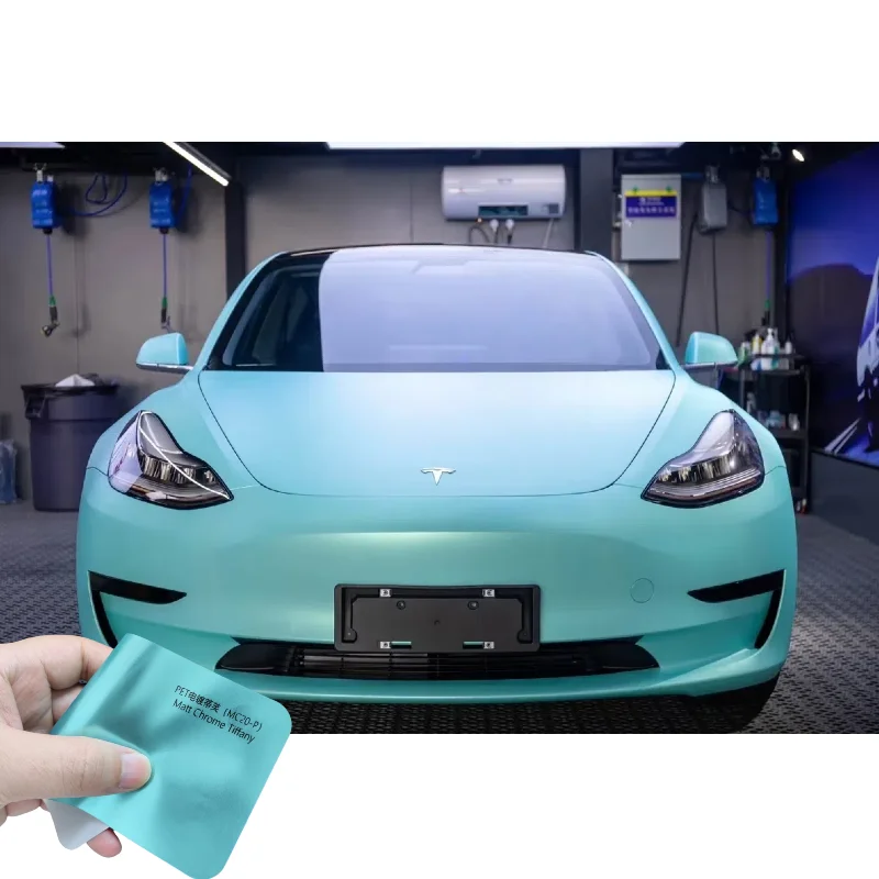 

3M PET Color Change Film Matt Chrome Tiffany Colored Wrap Films Protection Film Car Stickers Paint Protective Wrap Vinyl