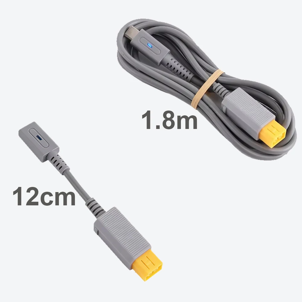 12cm/1,8M Typ-C 45W PD Ladekabel für Wii U Konsole USB-C Stromversorgungskabel (mit LED-Anzeigeleuchte) – Detail 4