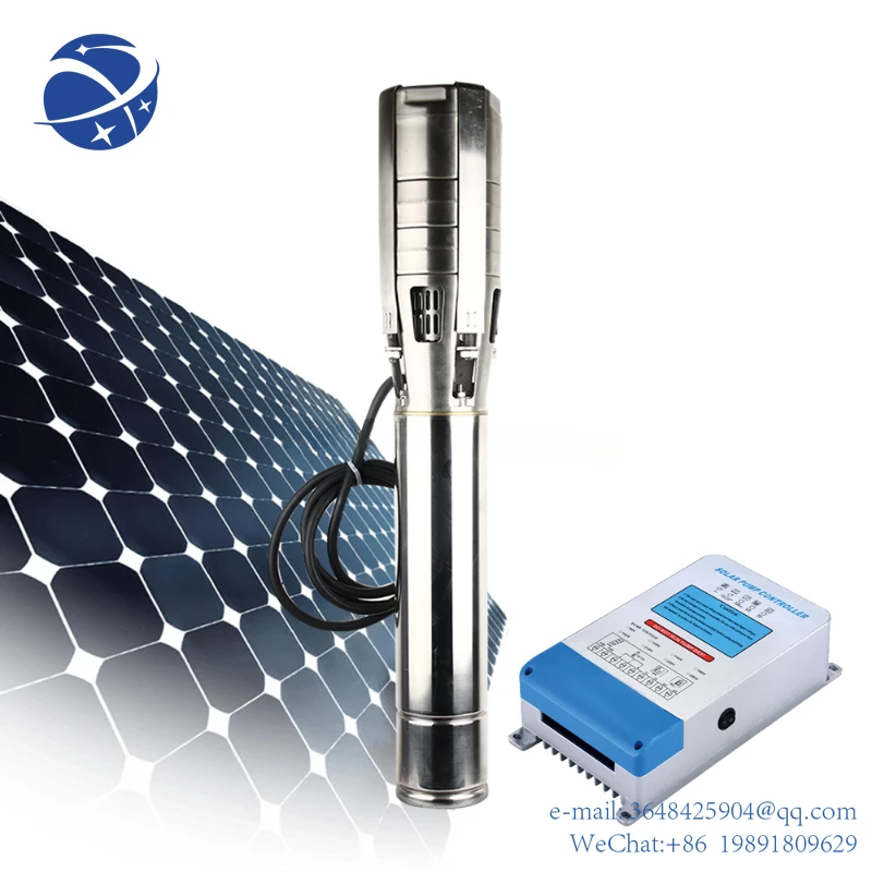 

YYHC 2hp 3hp 5hp dc submersible irrigation water pumping machine 3kw solar water pump system