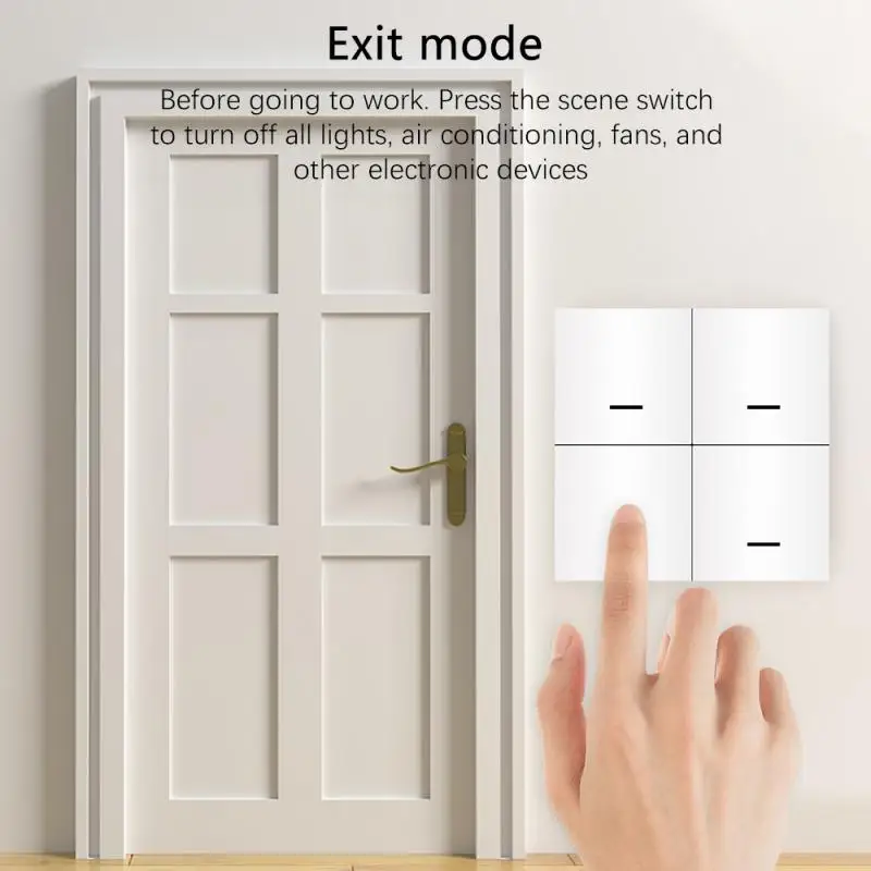 Tuya ZigBee Smart Switch 4 Gang 12 Scene Switch Controller a pulsante supporto per lo Scenario di automazione zigbe2mqtt Home Assistant