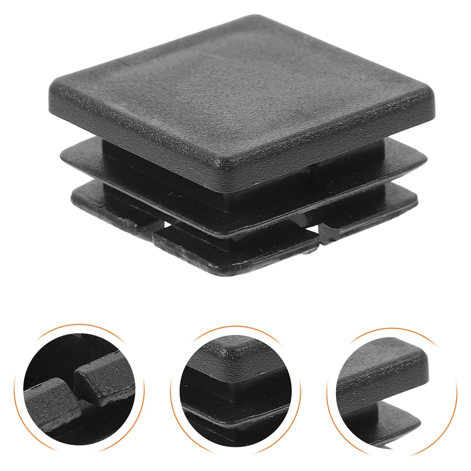 

12Pcs Impact Resistant Plastic End Caps Square Tube Protector Chair Leg Inserts Table Post Hardware Plugs Furniture Tubing Cap