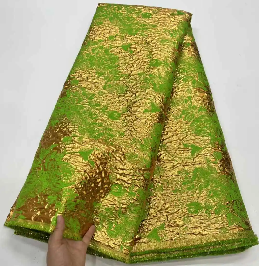 แอฟริกันภาษาฝรั่งเศสคําผ้าลูกไม้ผ้าคุณภาพสูง 2025 5 หลาGildingไนจีเรียผ้าลูกไม้Jacquard Elegantชุดสําหรับสตรี