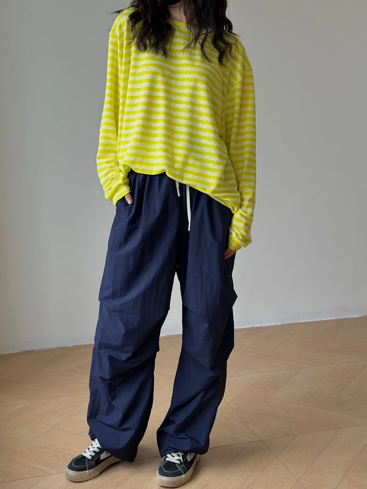 

Брюки карго Jophond Lou Vintage с высокой талией, свободного кроя, повседневные, с эффектом похудения, весна-лето, новинка