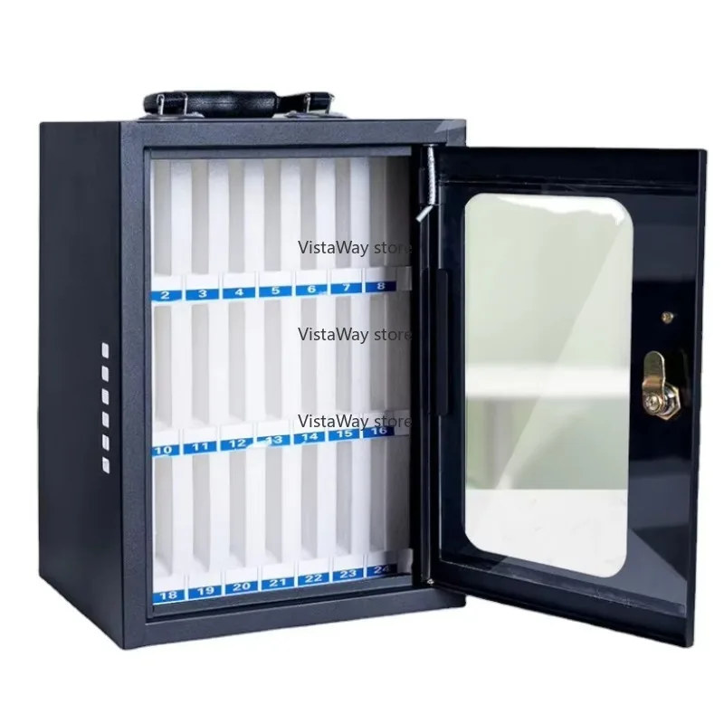 ตู้เก็บโทรศัพท์มือถือ 36 ช่อง กล่องอลูมิเนียมพร้อมโฟม EPE ความจุ 24 ช่อง ตู้เก็บโทรศัพท์สำหรับโรงเรียน