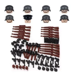 Military WW2 Germany Tank Infantry Soldiers Army Figures MOC Accessories Building Blocks Weapons Guns Parts Mini Bricks Toys