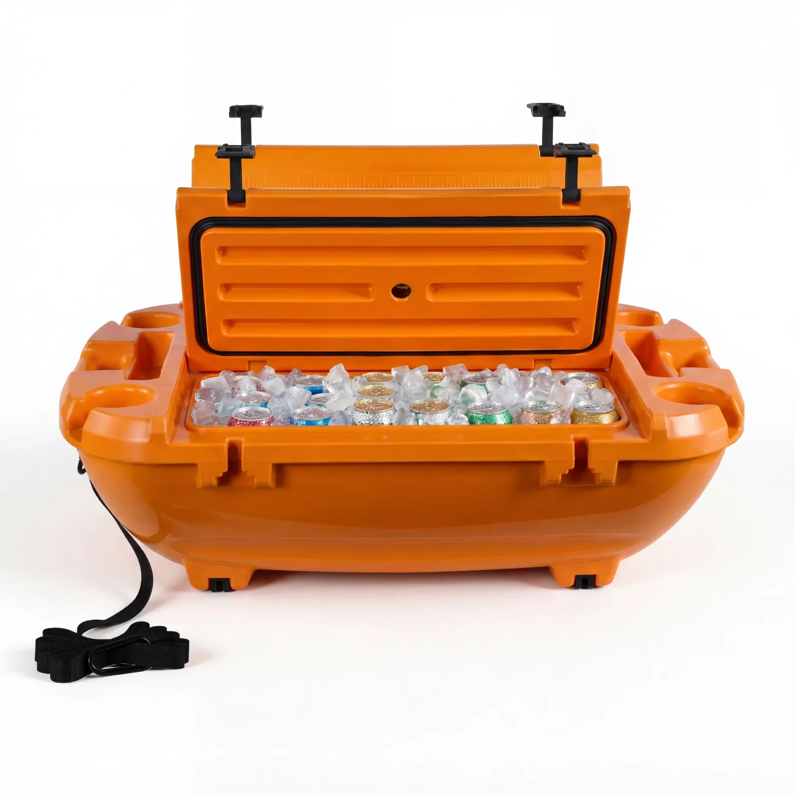 SucceBuy Floating Cooler 40QT Floating Ice Chest with Dry Storage &Tow Rope Premium LLDPE Amphibious Drink Cooler for Water Land