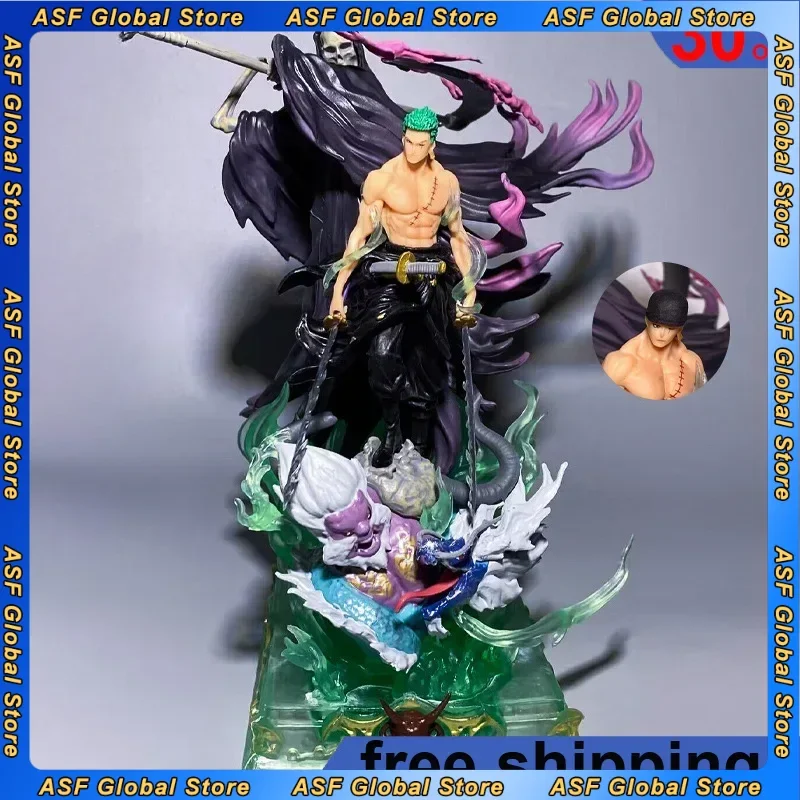 

24cm ONE PIECE Roronoa Zoro Gk Standing Straw Hat Model Limited Edition Figure Statue Anime Ornament Birthday Animation gift toy