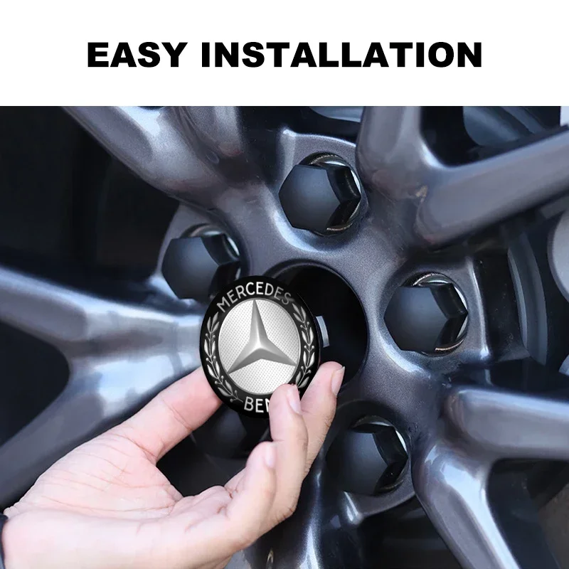 56 مللي متر سيارة الإطارات عجلة غطاء محور مركزي شارة ملصق اكسسوارات السيارات لمرسيدس بنز AMG W177 W212 W213 W205 V177 W247 W176 GLA