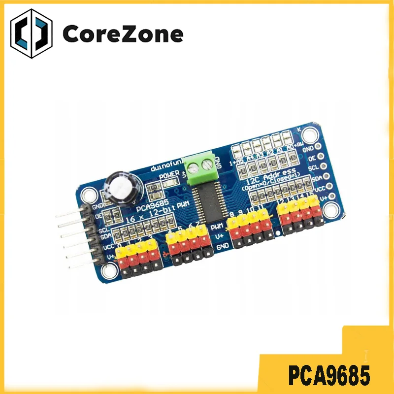 PCA9685PW 16 Channel 12-Bit PWM Servo Shield Driver I2C Interface PCA9685 Module For Raspberry Pi
