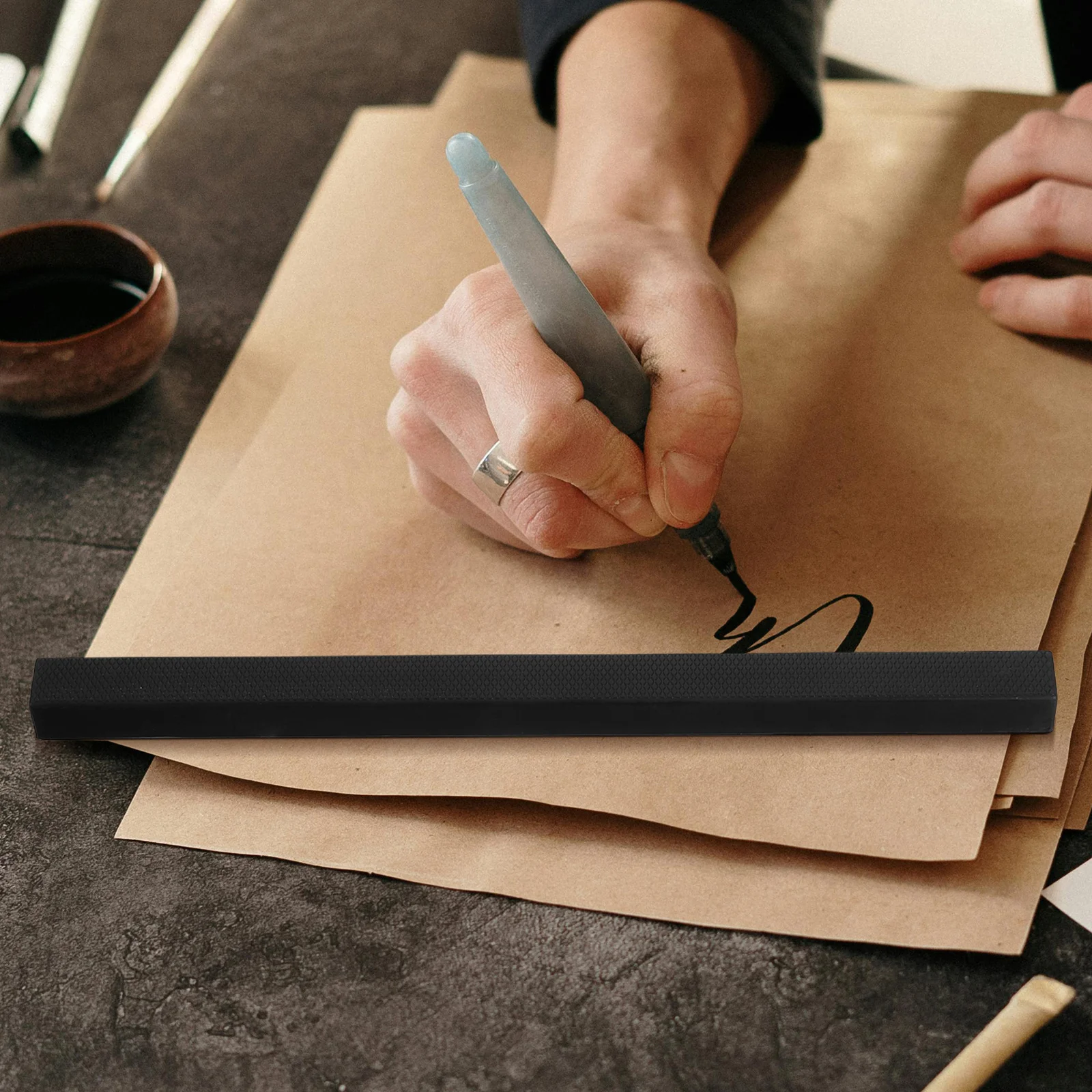 

Metal Chinese Calligraphy Paperweight 30Cm Precision Ruler For Drawing Sewing Cutting Pattern Making Art Craft Tools