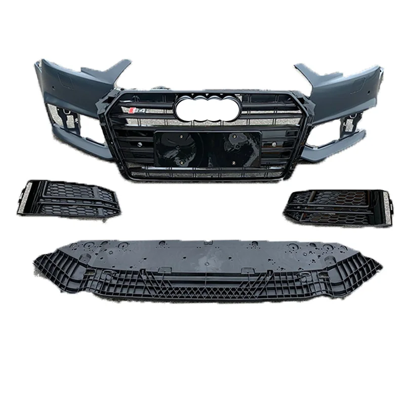 

Auto modified High quality PP material front bumper with grill for audis A4 S4 B9 body kit 2017-2019