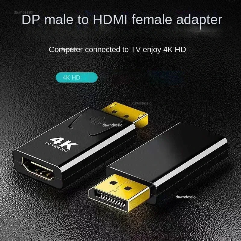 4K 60Hz DisplayPort to HDMI-Compatible Adapter DP Male to Female HDMI-Compatible Video Audio Cable HD 1080P for PC TV Laptop