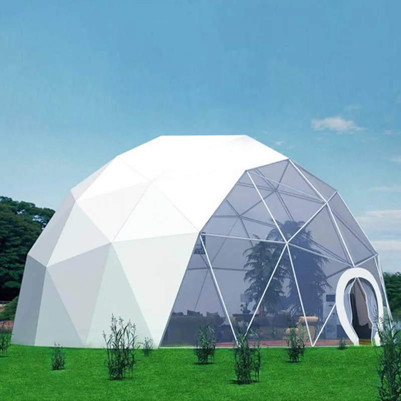 Transparent PVC Cover Steel tube Geodesic Dome House Tent for Outside Garden