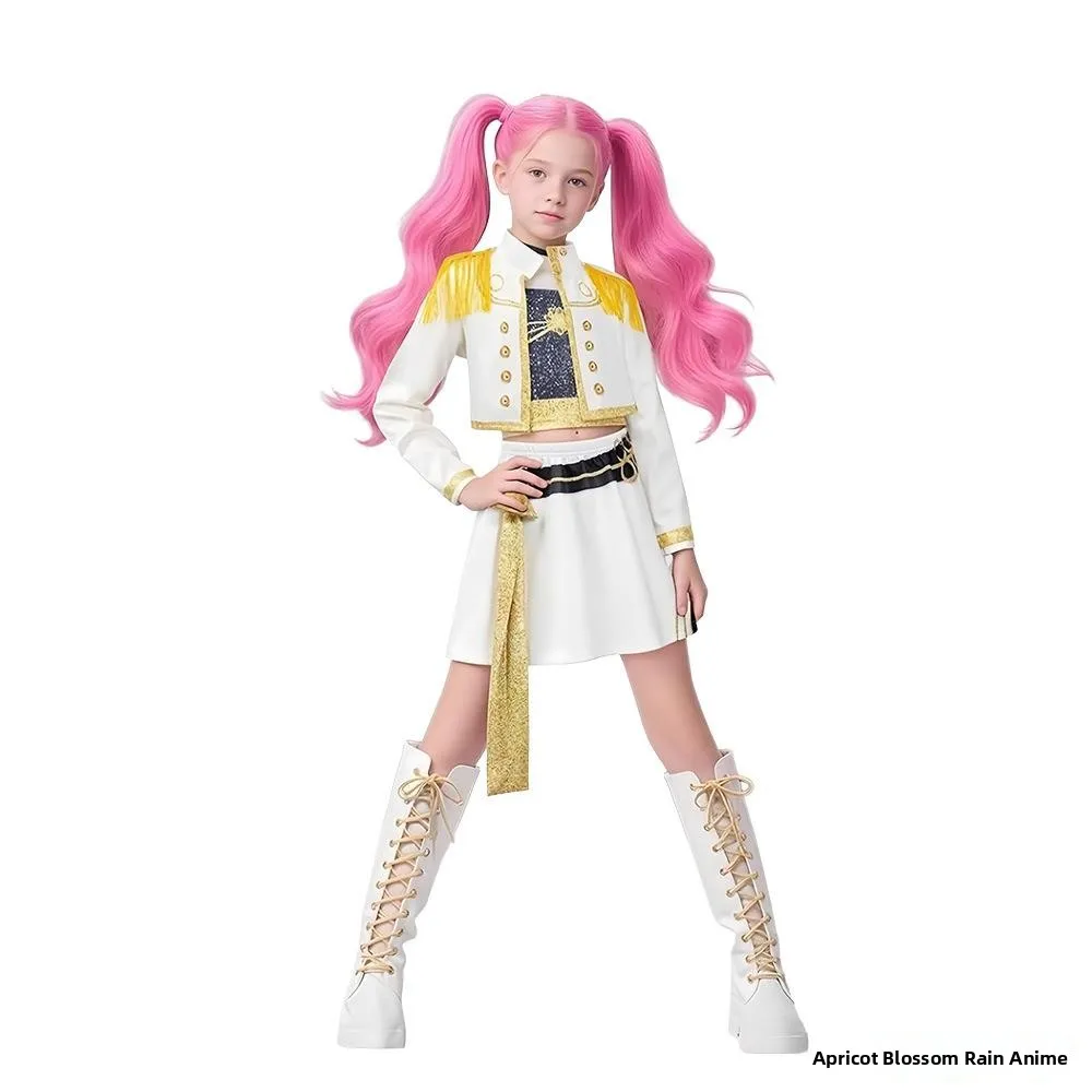 

Белый K Magic Girl up Косплей Костюм Хэллоуин Сценический костюм Детская одежда для выступлений с песнями