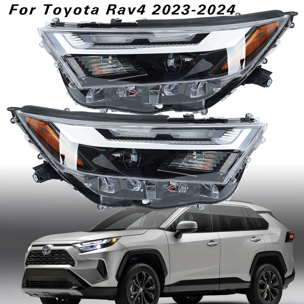 

LED Headlight Assembly For Toyota RAV4 2023 2024 81150-0R350 81110-0R350 Halogen Turn Signal Lamp Accessories