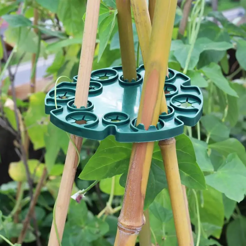 New Garden Trellis Plastic Plant Sweet Pea Vine Pole Support Stake Connector Bamboo Cane Holder Balcony Fixing Bracket