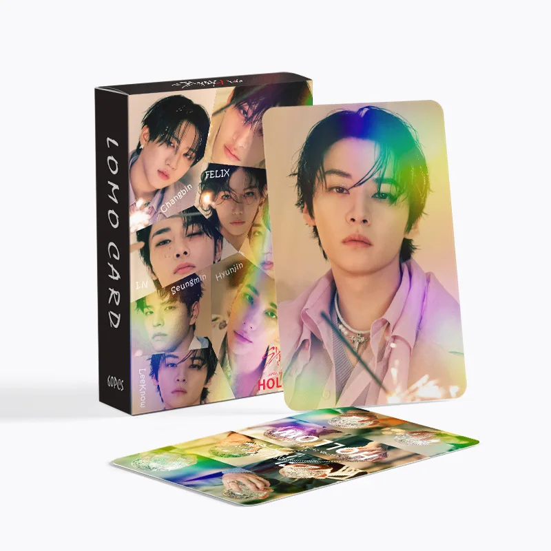 ホットセール コレクターズギフト DO IT STRAYKIDS SKZOO グッズ 60枚 ホログラフィック フラッシュカード - 傷防止 両面印刷 LOMO ファンギフト