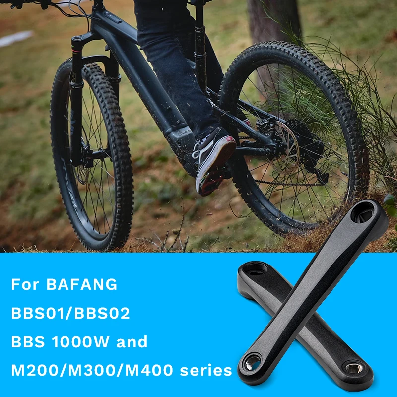 Bafang-Crank Braços Cranksets, BBS01, BBS02, BBS03, BBSHD, Mid Motor Drive, Kit de Conversão Bicicleta Elétrica, Peças e Acessórios