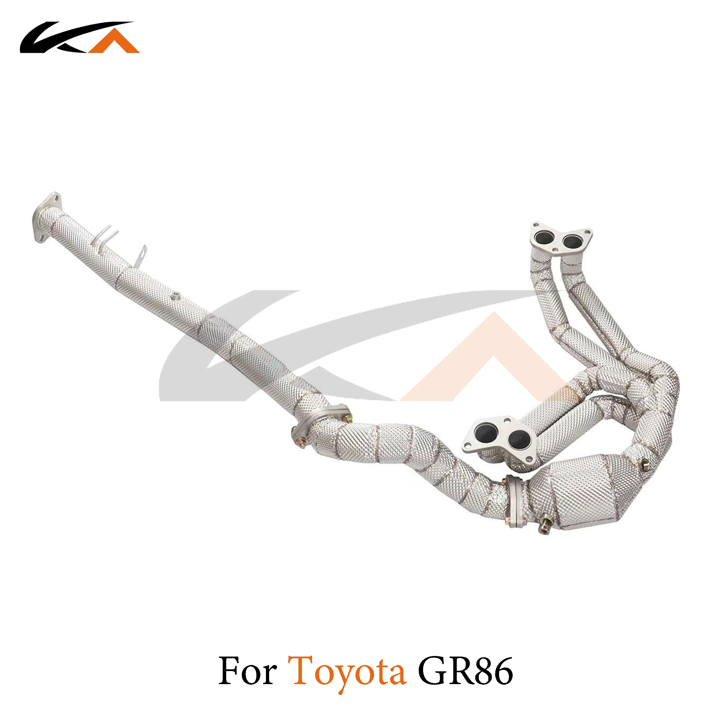 KA Tuning manifold exhaust system stainless steel headers for Toyota GR86 performance part heat shield catalysis downpipe