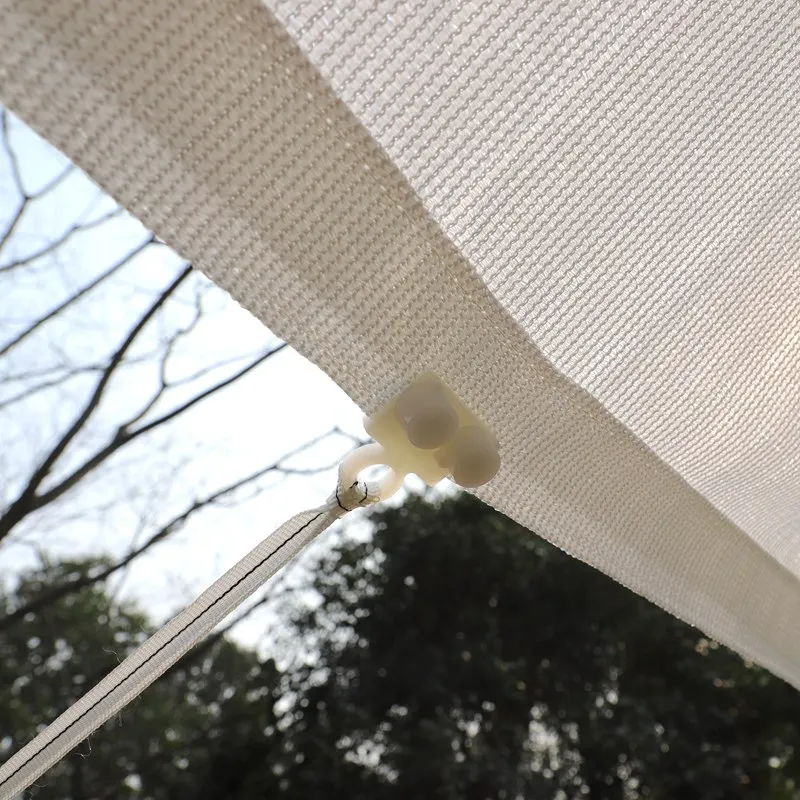 95% Anti UV White HDPE Outdoor Sun Shadow Meseh Home Gazebo Canopy Awning Sun Shelter Screen Moveable Buttons Sunshade Net