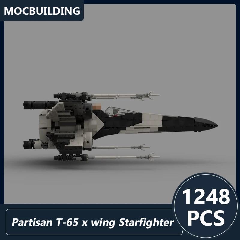 Partisan T-65 Wing Starfighter Moc Building Blocks Diy Assemble Bricks Educational Creative Collection Xmas Toys Gifts 1248PCS