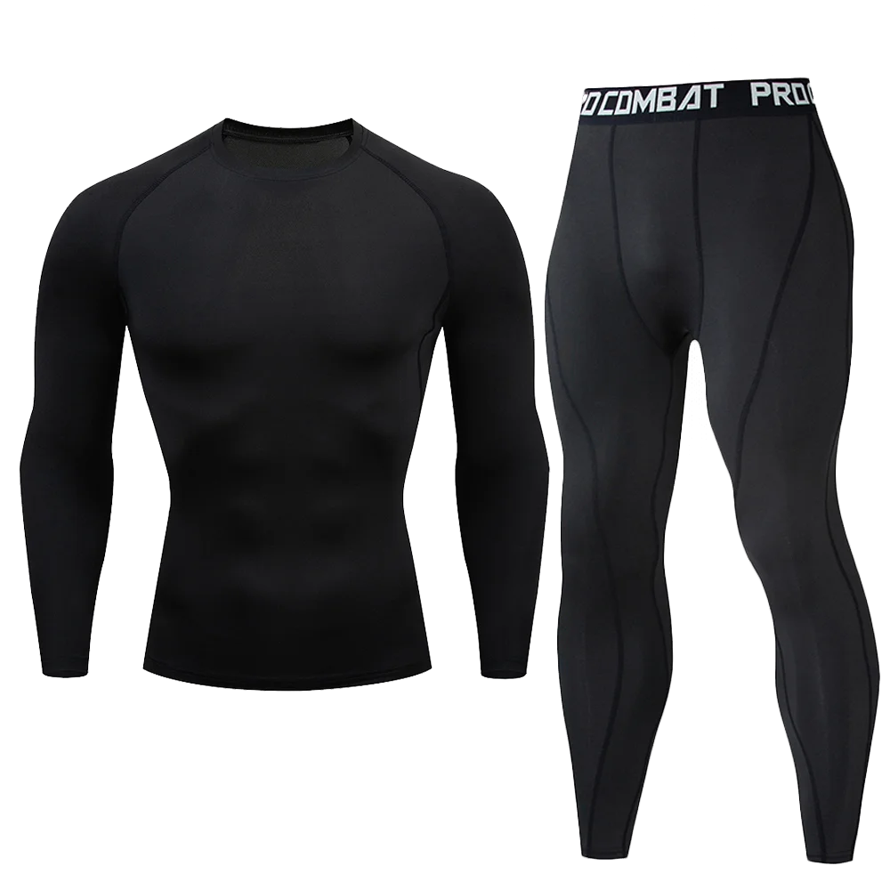 2025 Men's Compression Sportswear Suit GYM Tight Sports Yoga Sets Workout Jogging MMA Fitness Clothing Tracksuit Pants Sporting