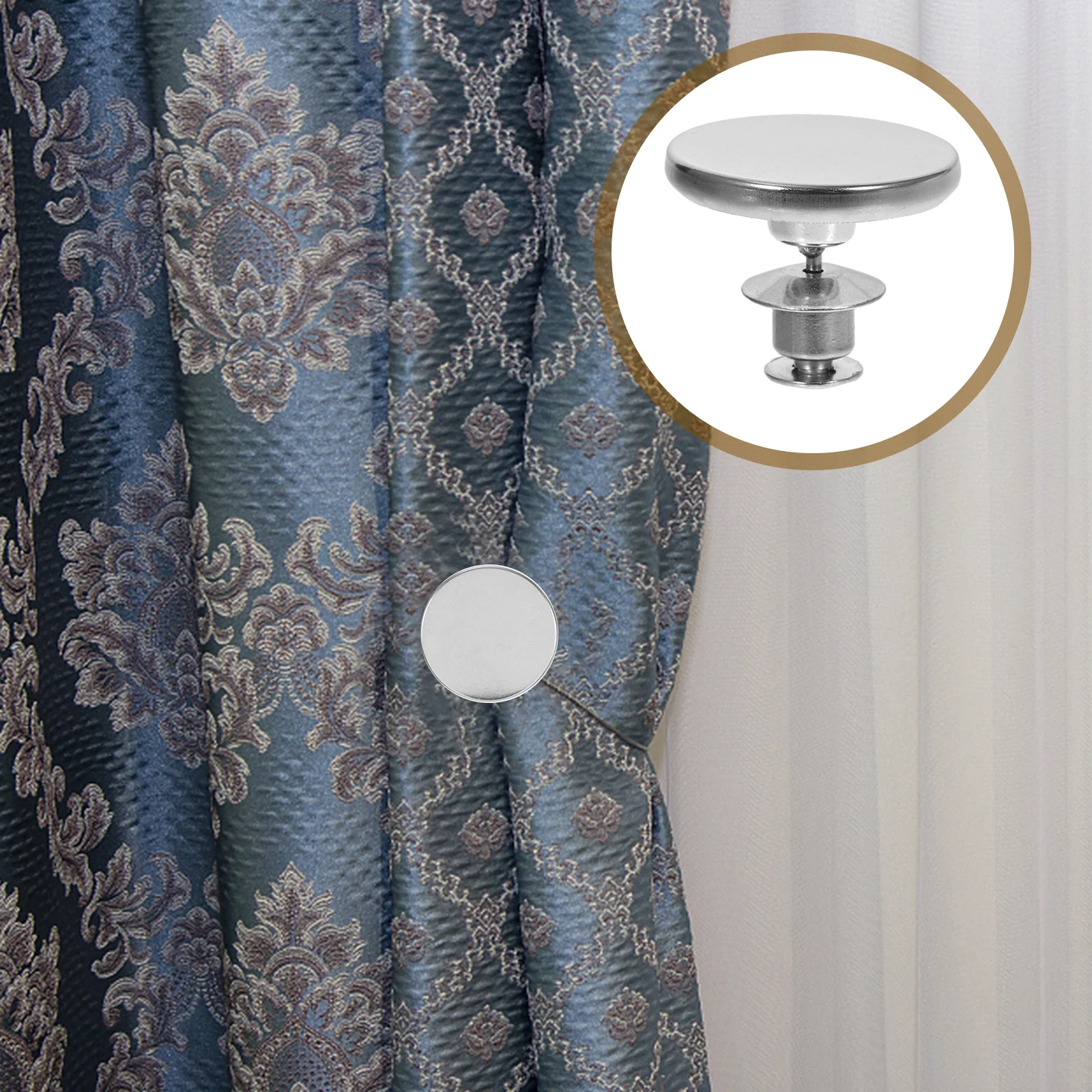 

10Pcs Curtain Tieback Buckles Stylish Alloy Clips for Bedroom Living Room Office Curtain Holders Decoration Button for Curtains