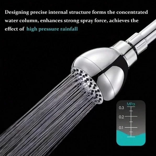 

Polished Chrome High Pressure Shower Head 3 Inch Anti-leak G1/2" Thread Rainfall Shower Head Faucet Replacement Parts