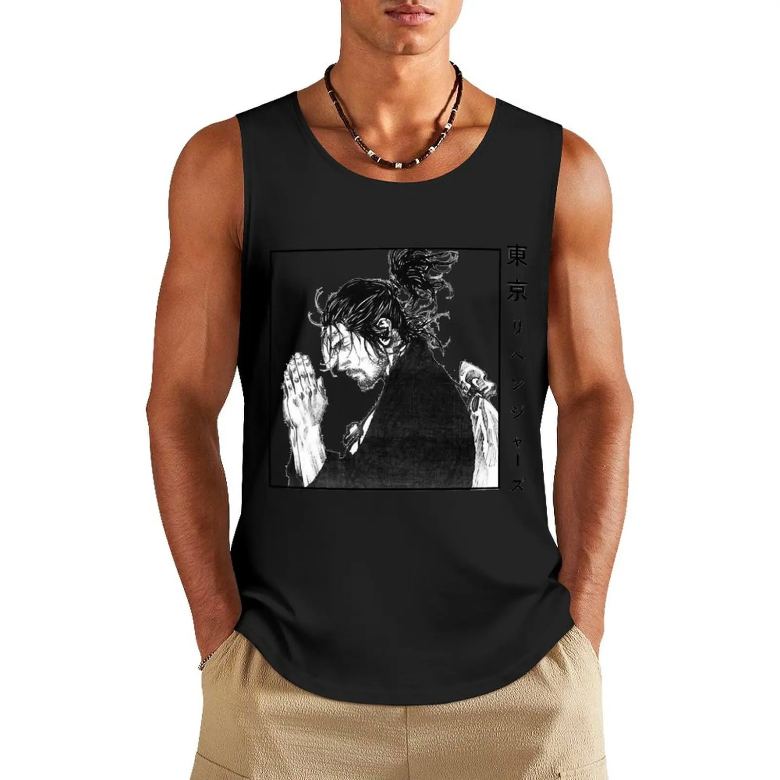 

Vintage Photograp Vagabond Musashi Vagabond Manga Tank Top tops Bodybuilding clothing man Japanese t-shirt bodybuilding t shirt