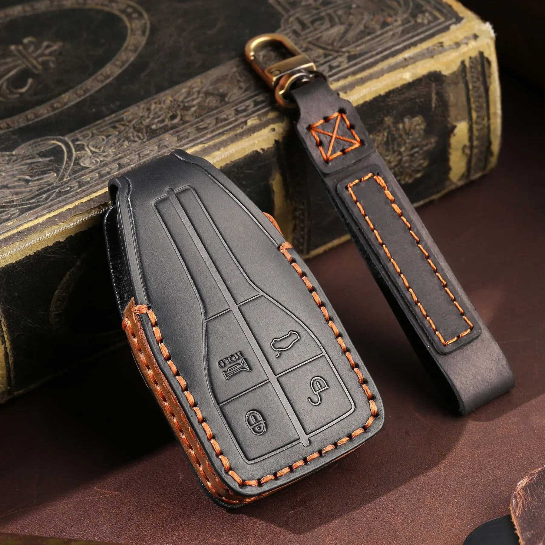 Leather Car Key Cov… - image