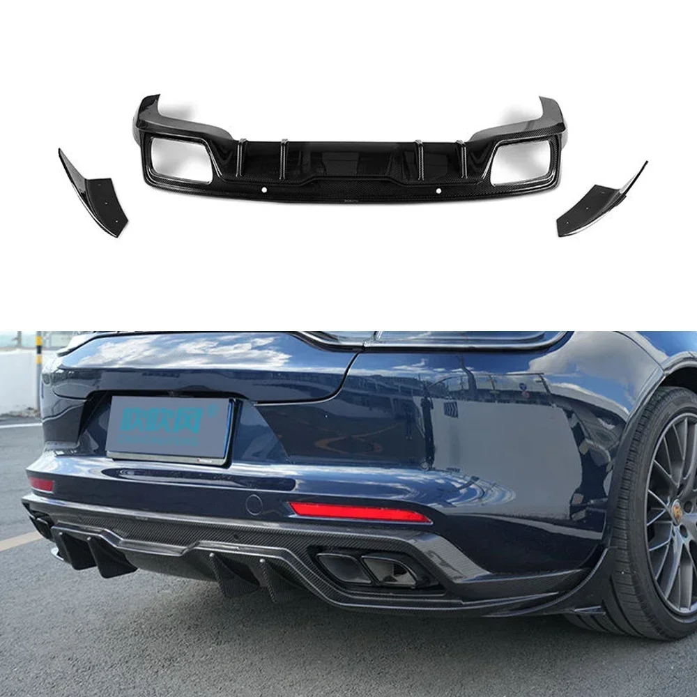 New! For Porsche Panamera 971 Dry Carbon Fiber Side Skirts Air Vents Spoilers Rear Lip Diffuser Leaf Board Fender Decoration 3