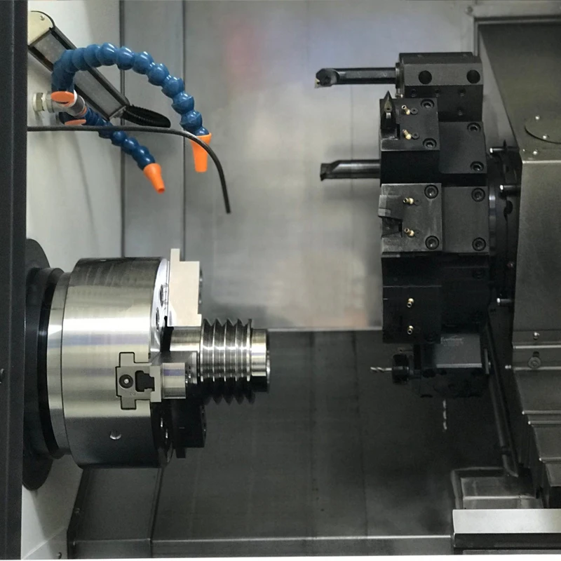 CK40L*500mm CNC 금속 선반 고정밀 선반 기계 X/Z 축 선형 가이드웨이 포함