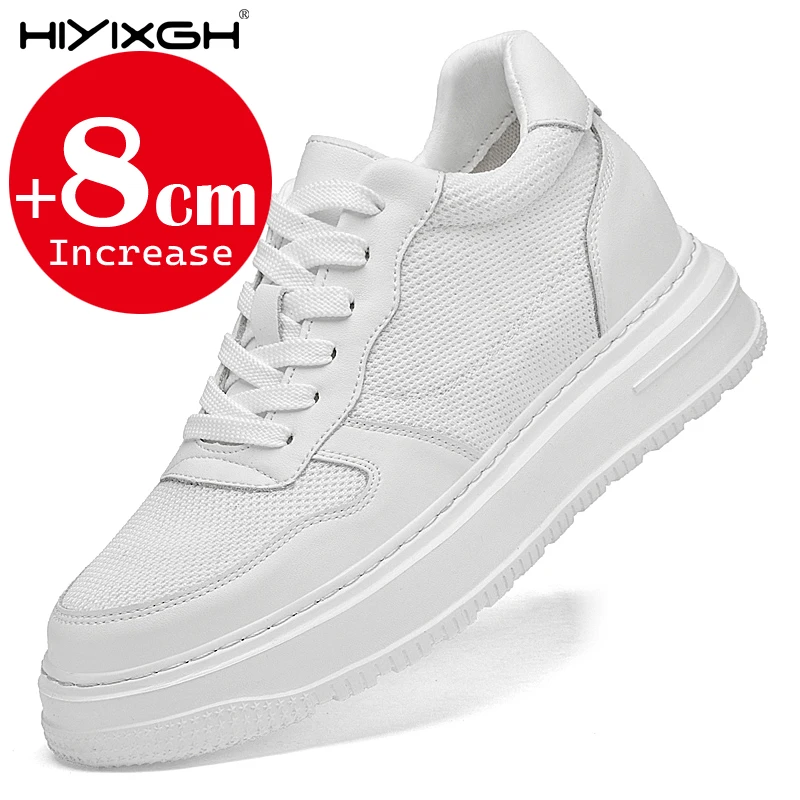 2026 Mesh Breathable Lift Shoes Men's Height Increasing Shoes Summer Hidden High Heels, Men's Insoles 6cm, 8cm Casual Shoes