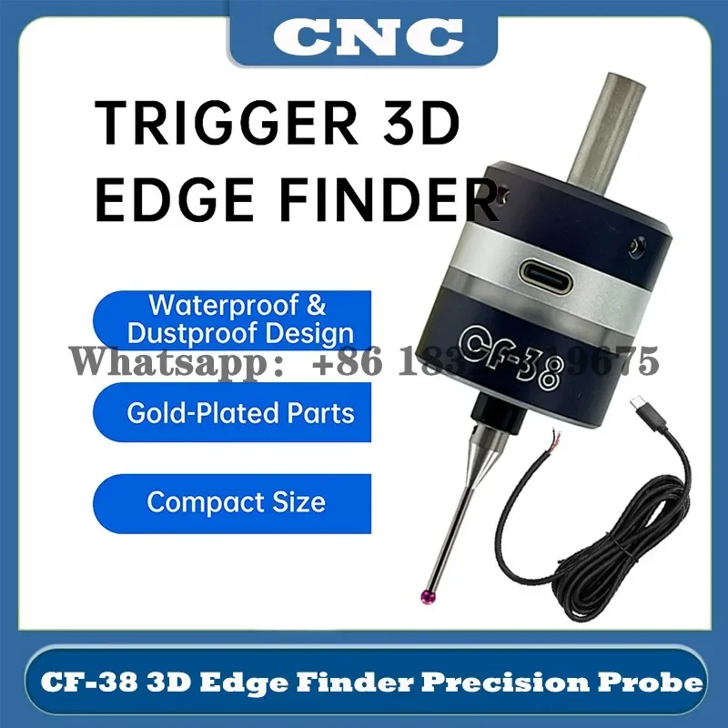 مكتشف حافة مسبار اللمس ثلاثي الأبعاد باستخدام الحاسب الآلي للعثور على مسبار CNC لسطح المكتب المركزي المتوافق مع mach3 وgrbl CF-38 cyclmotion