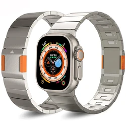 Stainless Steel Link Bracelet For Apple Watch Band 46mm 44 45mm Ultra 49mm Metal Magnetic Strap IWatch Series 10 9 8 7 6 40 41mm