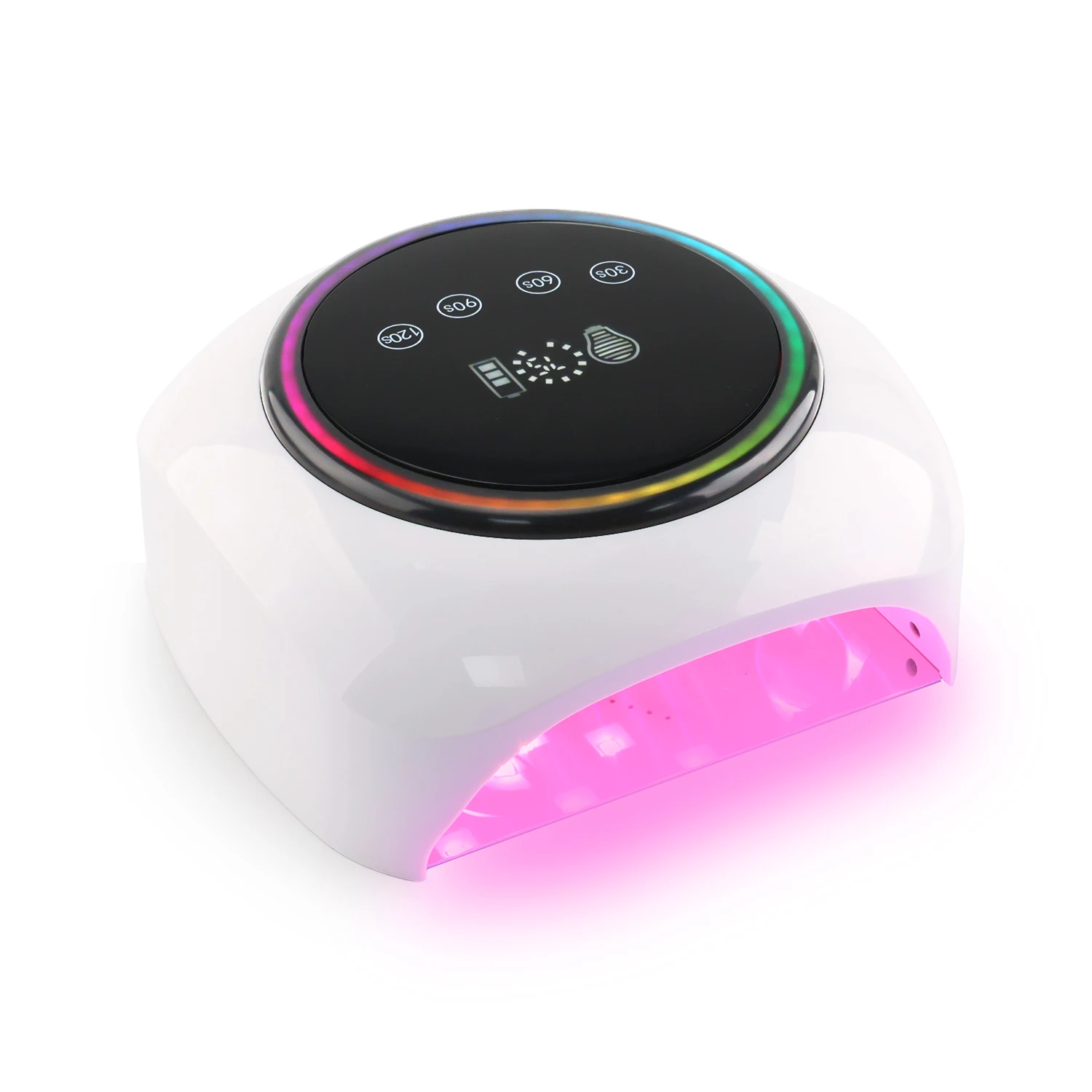 Pink Rainbow Lamp 98W Cordless Rechargeable UV LED Lamp Professional Salon Use Portable Mini Nail Dryer