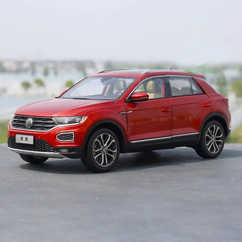 1:18 Scale T-ROC 280STI 2018 Red Simulation Alloy Car Model Collectible Decoration Display Boy Gift Toys